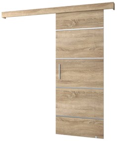 Uși culisante 90 cm Sharlene IV (stejar sonoma + stejar sonoma + argintiu). 1043773