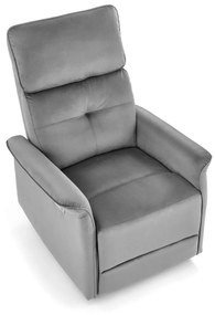 Fotoliu recliner Semir velvet gri H108 cm