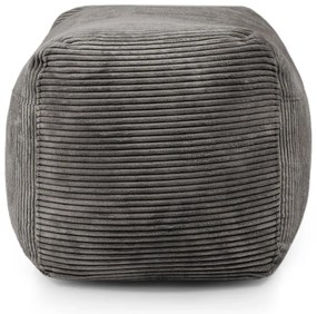 Fotoliu bean bag crem cu tapițerie din catifea reiată Plus 70 Lounge – SLOWDOWN