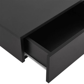 Noptiera montata pe perete 46x30x15 cm cu sertar, negru