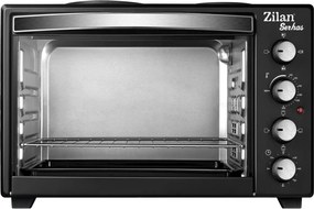 Cuptor electric cu plita Zilan ZLN2935, Negru capacitate mare 45 Litri, 1600W, Timer, Gratar, Tava inclusa,