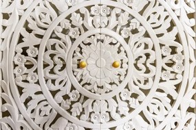 Comoda inalta design oriental MARRAKECH 140cm, alb