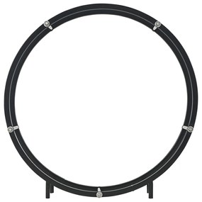 Rastel pentru lemne de foc, negru, 70x20x70 cm, otel 70 x 20 x 70 cm