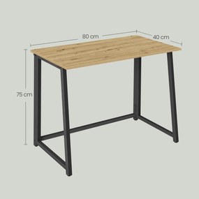 Masă de scris ZARIMO pliabilă 80x40 cm, stejar artisan