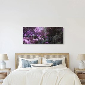 Tablou - copaci violeți (120x50 cm)