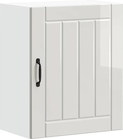 vidaXL Dulap de bucatarie "Lucca" din lemn prelucrat alb lucios