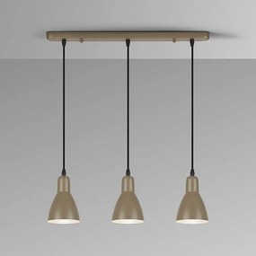 Lustra cu 3 pendule metalice maro satinat Afra