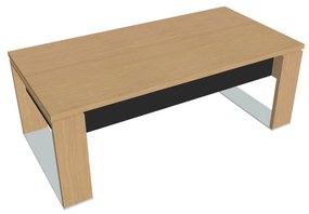 Masă Verno+ S 200 x 100 cm, stejar deschis / negru
