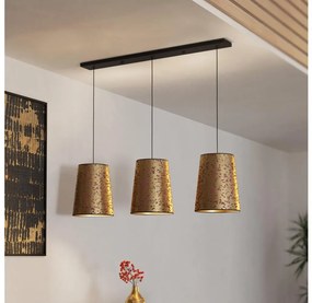 Lustră pe cablu Eglo 390293 CASTUERA 3xE27/25W/230V auriu/roz