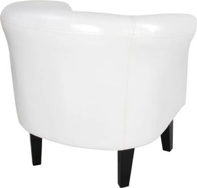 MIADOMODO Set fotoliu Chesterfield, 58 x 71 x 70 cm, alb