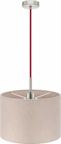 Eglo - Pendul LED suspendat pe cablu TUNJA 1xE27/60W/230V Ø 20 cm bej/roșu