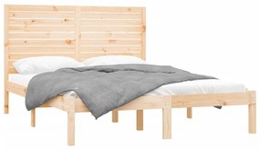 Cadru de pat, 160x200 cm, lemn masiv Maro, 160 x 200 cm