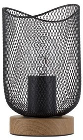 Veioza/Lampa de masa design decorativ modern LYRON neagra