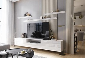 Expedo Set living ELPASO 49 + LED iluminat, alb/alb lucios