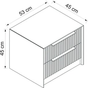 Noptieră Kale Luxe Anthracite