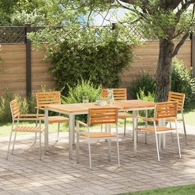 vidaXL Set de masă pentru grădină 7 pcs