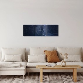 Tablou cu cerul înstelat (cu ceas) (90x30 cm)