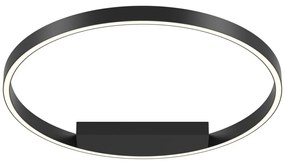 Plafoniera LED design modern Rim negru 60cm, 4000K