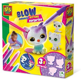 Set creativ - Desenez cu aerograf 3 pisici surpriza