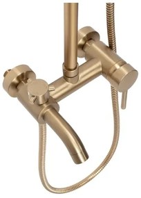 REA-P7051 - Set de duș cu baterie LUIS, auriu periat