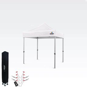 Stand de vânzare pliabil din aluminiu fără pereți | BRIMO Exclusive Alu 2x2 m - fără pereți - Alb