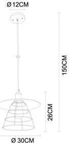 Globo 15086H1 - Lustra VIEJO 1xE27/60W/230V