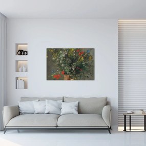 Tablou - Auguste Renoir,  Flowers in a Vase, reproducere (90x60 cm)