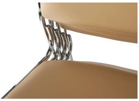 Scaun conferinţă, piele ecologică maro, BULUT