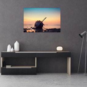 Tablou - Nava naufragiată (90x60 cm)