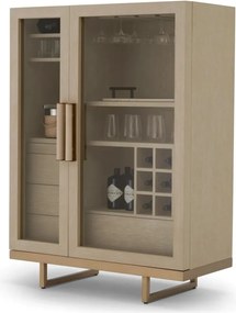 Bufet, Bar design LUX, Furnir de stejar albit, Connaught