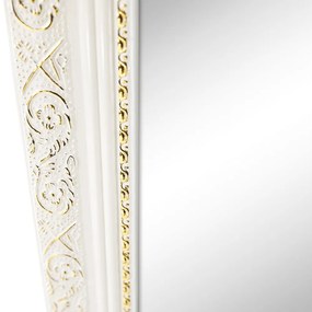 Oglinda de podea, alb ornament auriu, LAVAL