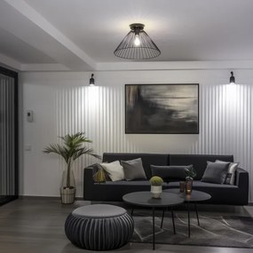 Brilagi - Plafonieră LED aplicată CERIA WIRE, 1xE27/40W/230V, Ø 45 cm, neagră