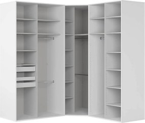 Dressing de colt FLEX, alb, PAL, 223x203x240 cm
