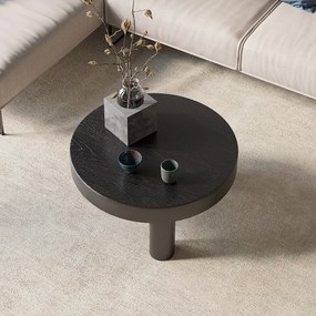 Masuta de cafea rotunda neagra stil japandi DEPRIMO 33095 by Deprimo