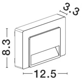 Spot LED ambiental scari de exterior IP65 Luton NVL-8403626