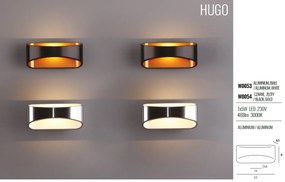 Aplica de perete LED Hugo negru/auriu W0054 MX