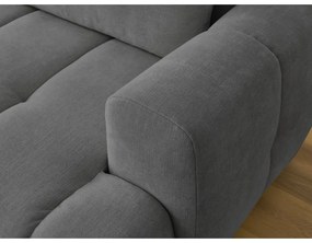 Colțar gri închis extensibil/cu spațiu de depozitare (cu colț pe partea stângă/cu șezlong) Fuji – Bobochic Paris