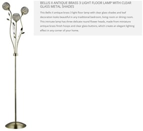 Lampadar / Lampa de podea Bellis II alama antique EU3573AB SRT