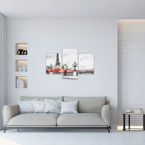 Tablou îndrăgostiții în Paris (90x60 cm)