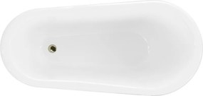 Mexen Retro cadă de sine stătătoare 150 x 73 cm, albă, picioare aurii - 53251507300-50