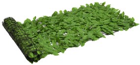 vidaXL Paravan de balcon, frunze verzi, 200x75 cm