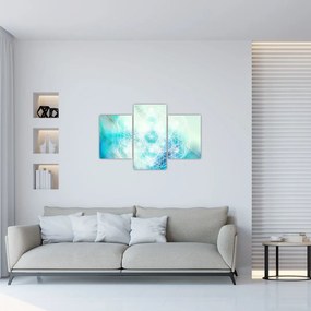 Tablou - Merkaba pe un fundal turcoaz (90x60 cm)