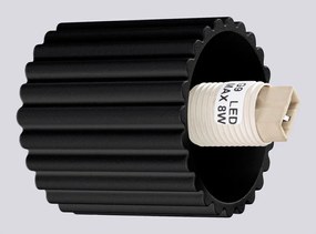 Aplică de perete neagră ø 12 cm Orbital – Sollux