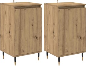 vidaXL Bufet 2 pcs Stejar Artizanal 40 x 35 x 70 cm