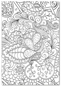 Fotografie imprimată pe sticlă zentangle fundal