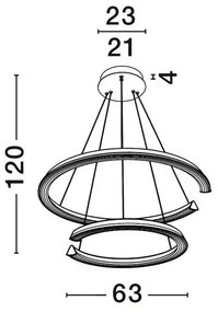 Lustra LED suspendata design circular ELMO