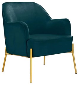 Fotoliu verde/albastru cu tapițerie din catifea Runa - Støraa