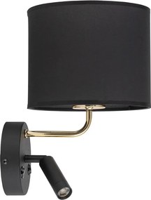 LED lampă flexibilă RICHI 1xE27/15W + LED 3W, 230V, negru