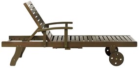 Șezlong de grădină Amati (lemn închis). 1077454