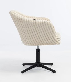 HR832CROSS Scaun Cappuccino Teddy Cord cu Bază Neagră